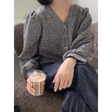ツイードvネックパフシャーリングジャケットレディース 秋 ツイード | VIVID LADY | 詳細画像2