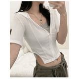 フード付き半袖ジップアップジャケット クロップド丈 サイドスリット入りアウター | VIVID LADY | 詳細画像12