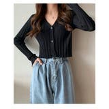 クロップドリブカーディガン長袖 Y2K 全5色 | VIVID LADY | 詳細画像14