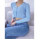 クロップドリブカーディガン長袖 Y2K 全5色 | VIVID LADY | 詳細画像16