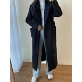 ブラック | ベルト付きオーバーフィットロングコート 全4色 レディース | VIVID LADY