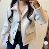 モダンショート丈ステンカラージャケット 全3色 レディース | VIVID LADY | 詳細画像1