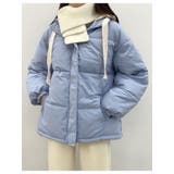 配色フード付き中綿ジャケット レディース アウター | VIVID LADY | 詳細画像10 