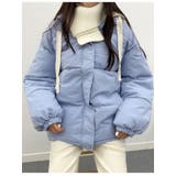 配色フード付き中綿ジャケット レディース アウター | VIVID LADY | 詳細画像2 