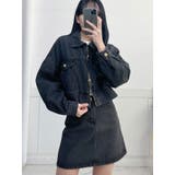 ファスナー付きデニムジャケットクロップド丈 レディース Y2K | VIVID LADY | 詳細画像2 