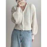 櫛のパターンニットカーディガン 全5色 レディース | VIVID LADY | 詳細画像2