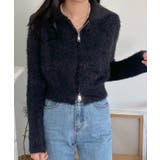 ブラック | シャギーニットトップス ニット トップス | VIVID LADY