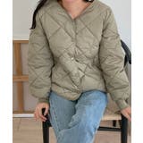 ゆとりのあるサイズのキルティングジャンパー レディース ノーカラーアウター | VIVID LADY | 詳細画像9