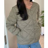 ゆとりのあるサイズのキルティングジャンパー レディース ノーカラーアウター | VIVID LADY | 詳細画像14