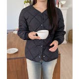 ゆとりのあるサイズのキルティングジャンパー レディース ノーカラーアウター | VIVID LADY | 詳細画像17