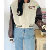 大きな刺しゅうロゴがポイントなクロップドジャケット レディース 長袖 | VIVID LADY | 詳細画像13