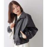 ジップアップ フェイクレザージャケット | VIVID LADY | 詳細画像12