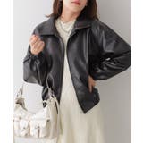 ジップアップ フェイクレザージャケット | VIVID LADY | 詳細画像4