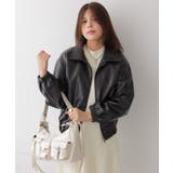 ジップアップ フェイクレザージャケット | VIVID LADY | 詳細画像5