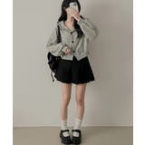 ボタン付きクロップド丈スウェットパーカー | VIVID LADY | 詳細画像13 