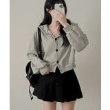 ボタン付きクロップド丈スウェットパーカー | VIVID LADY | 詳細画像15 