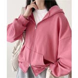 ピンク | オーバーサイズダブルジップパーカー | VIVID LADY