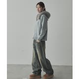 ファー付 ニットフードカーディガン | VIVID LADY | 詳細画像14 