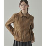 ベージュ | ローズジャガード ジップアップブルゾン | VIVID LADY