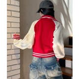 配色ラグラン ケーブルスリーブ ショート丈ダブルジップニット | VIVID LADY | 詳細画像21 