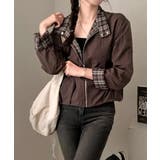 チェック柄ライナー付き ショート丈ブルゾン | VIVID LADY | 詳細画像19