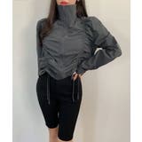 ダブルシャーリング スタンドネック ショート丈ブルゾン | VIVID LADY | 詳細画像26