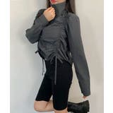 ダブルシャーリング スタンドネック ショート丈ブルゾン | VIVID LADY | 詳細画像27