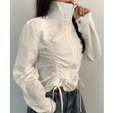 ダブルシャーリング スタンドネック ショート丈ブルゾン | VIVID LADY | 詳細画像5