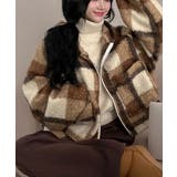 チェック柄 もこもこボア フーディーブルゾン | VIVID LADY | 詳細画像17