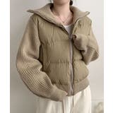 ニットスリーブ ドッキング ハイブリッド中綿ブルゾン | VIVID LADY | 詳細画像10