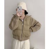 ニットスリーブ ドッキング ハイブリッド中綿ブルゾン | VIVID LADY | 詳細画像11