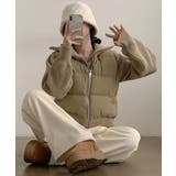 ニットスリーブ ドッキング ハイブリッド中綿ブルゾン | VIVID LADY | 詳細画像12