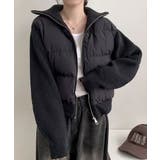 ニットスリーブ ドッキング ハイブリッド中綿ブルゾン | VIVID LADY | 詳細画像14