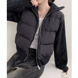 ニットスリーブ ドッキング ハイブリッド中綿ブルゾン | VIVID LADY | 詳細画像15