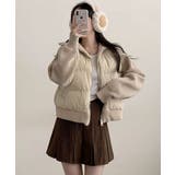 ニットスリーブ ドッキング ハイブリッド中綿ブルゾン | VIVID LADY | 詳細画像6