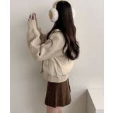 ニットスリーブ ドッキング ハイブリッド中綿ブルゾン | VIVID LADY | 詳細画像7