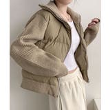 ニットスリーブ ドッキング ハイブリッド中綿ブルゾン | VIVID LADY | 詳細画像9