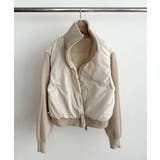 ニットスリーブ ドッキング ハイブリッド中綿ブルゾン | VIVID LADY | 詳細画像22