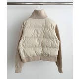 ニットスリーブ ドッキング ハイブリッド中綿ブルゾン | VIVID LADY | 詳細画像23