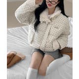 ドット柄 ボアポケット ショートダウンジャケット | VIVID LADY | 詳細画像6