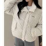 ドット柄 ボアポケット ショートダウンジャケット | VIVID LADY | 詳細画像7