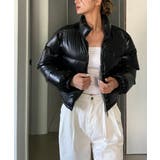 グロッシー ハイネック ショートダウンジャケット | VIVID LADY | 詳細画像1