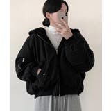 リバーシブル フード付きボリュームブルゾン ジャケット | VIVID LADY | 詳細画像7