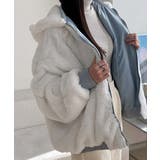 リバーシブル フード付きボリュームブルゾン ジャケット | VIVID LADY | 詳細画像13