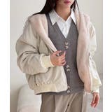 リバーシブル フード付きボリュームブルゾン ジャケット | VIVID LADY | 詳細画像21