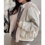 リバーシブル フード付きボリュームブルゾン ジャケット | VIVID LADY | 詳細画像24