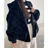 リバーシブル フード付きボリュームブルゾン ジャケット | VIVID LADY | 詳細画像30