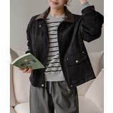 フェイクレザー襟付き スエードライク ブルゾンジャケット | VIVID LADY | 詳細画像5