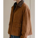 フェイクレザー襟付き スエードライク ブルゾンジャケット | VIVID LADY | 詳細画像8