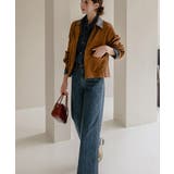 フェイクレザー襟付き スエードライク ブルゾンジャケット | VIVID LADY | 詳細画像9